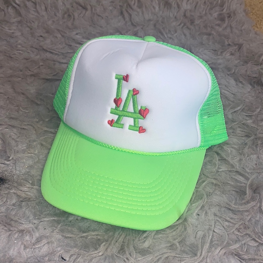 LA NEON GREEN HAT